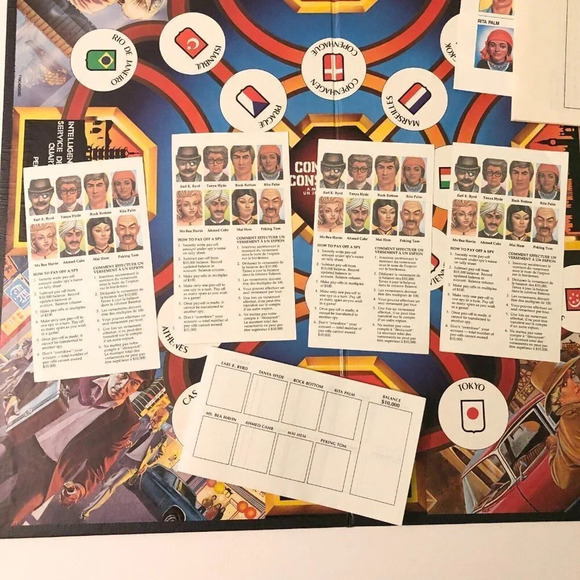 Vintage 1983 Conspiracy Board Game Milton Bradley Fr and Eng Missing Bank  Books - Picture 12 of 16